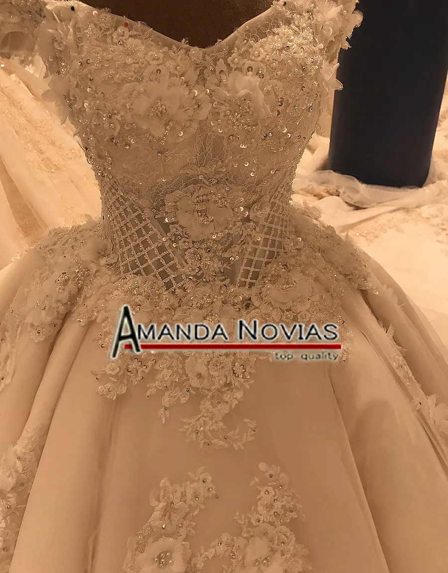 2019 популярное кружевное бальное платье роскошное свадебное Платье Amanda Novias