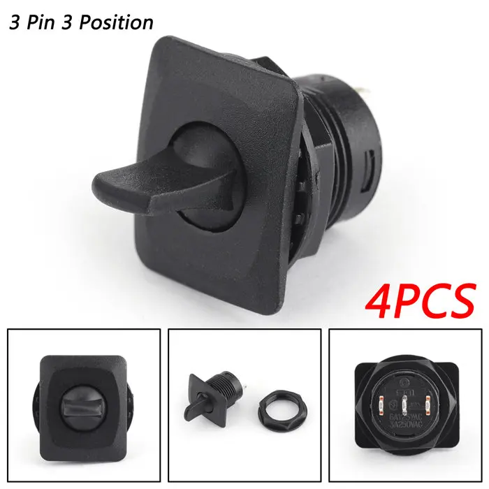 4PCS R13-402I Areyourshop 1/4 шт. тумблер 2/3/4/6 Pin 2/3 позиции 6A/125VAC 3A/250VAC 10A/125VAC 6A/250VAC переключатели разъемы - Цвет: 4PCS R13-402I