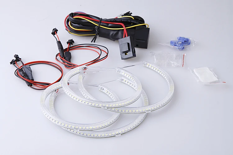 Отличный SMD 5050 светодиодный Белый налобный фонарь halo angel demon eyes kit для BMW E53 X5 1999 2000