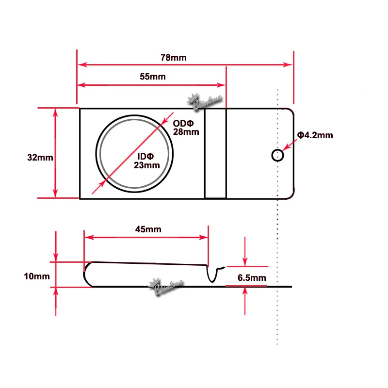 1 шт./пакет 32 мм * 78 металлическая пружина Ремень Кобура Оболочка зажим для Kydex с