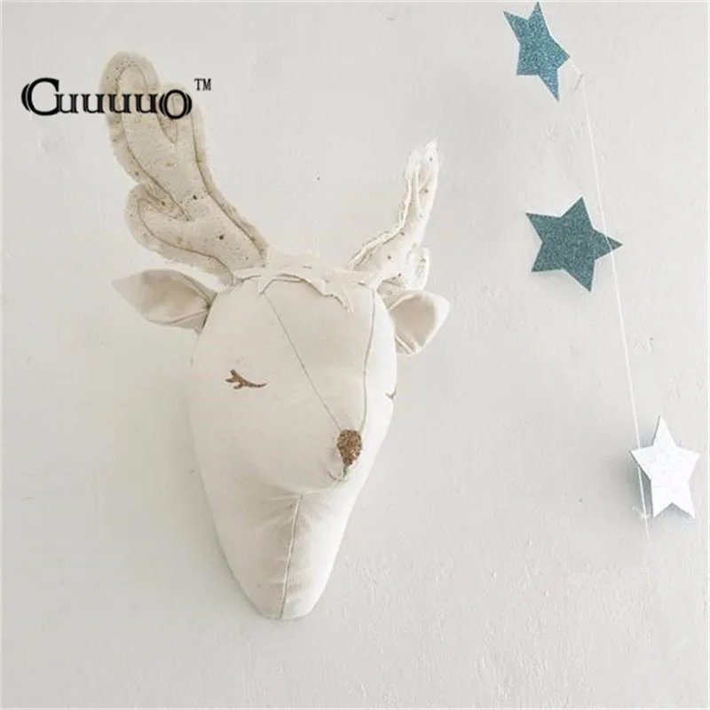 3d Reindeer Unicorn Animals Head Wall Decorations Kids Child Baby Room Nursery Wall Hangings Stuffed Toys Gift Photography Props