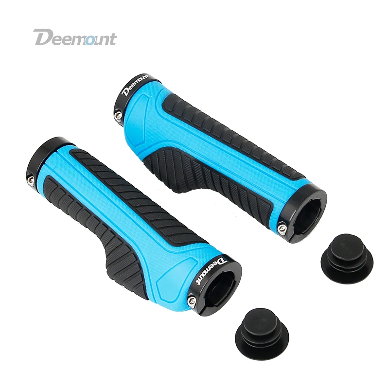 

Deemount Bicycle Grips 2 Ends Fixed Lock Rings Gear Not-slip Shock Absorption Handlebar Rubber Grips Dual Color Casing