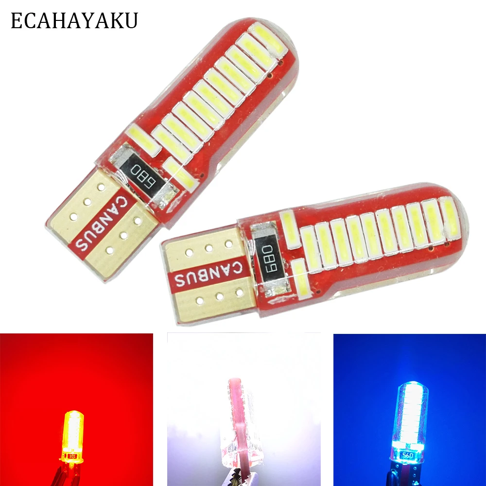 ECAHAYAKU 2 шт./лот Оптовая Продажа T10 canbus 24led 3014smd t10 Canbus автомобильный Smd свет w5w led 194 24smd