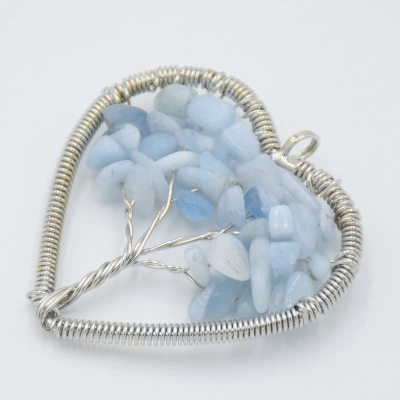 Посеребренная проволочная обмотка чакра каменная крошка аметисты авентурин