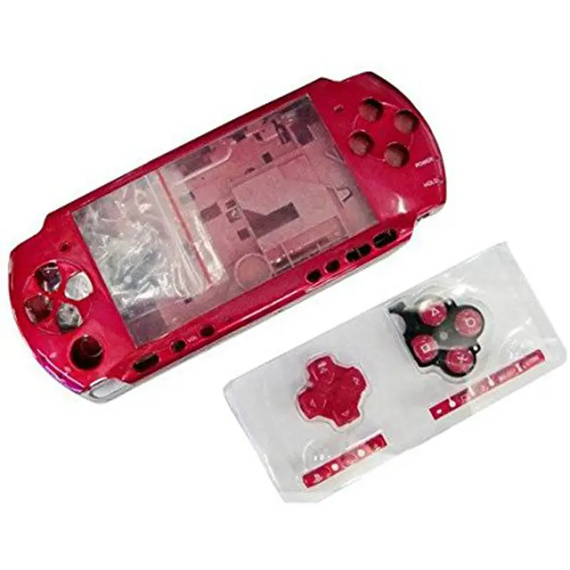 Чехол для sony psp 2000 с полным корпусом, чехол в комплекте, Сменный Чехол+ набор кнопок, чехол, запчасти для psp 2000, аксессуары для игр