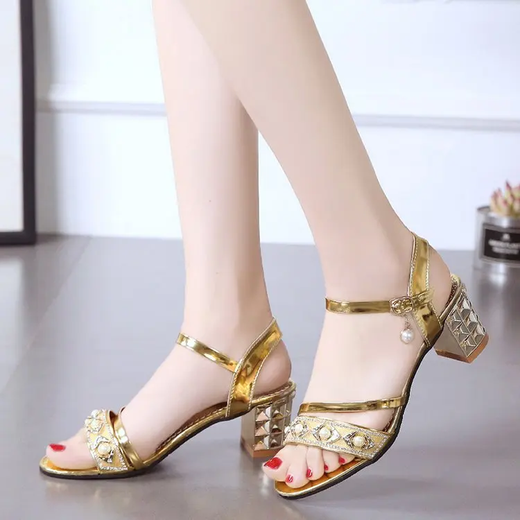 2018 Ремешок на щиколотке каблуке женские босоножки женская летняя обувь