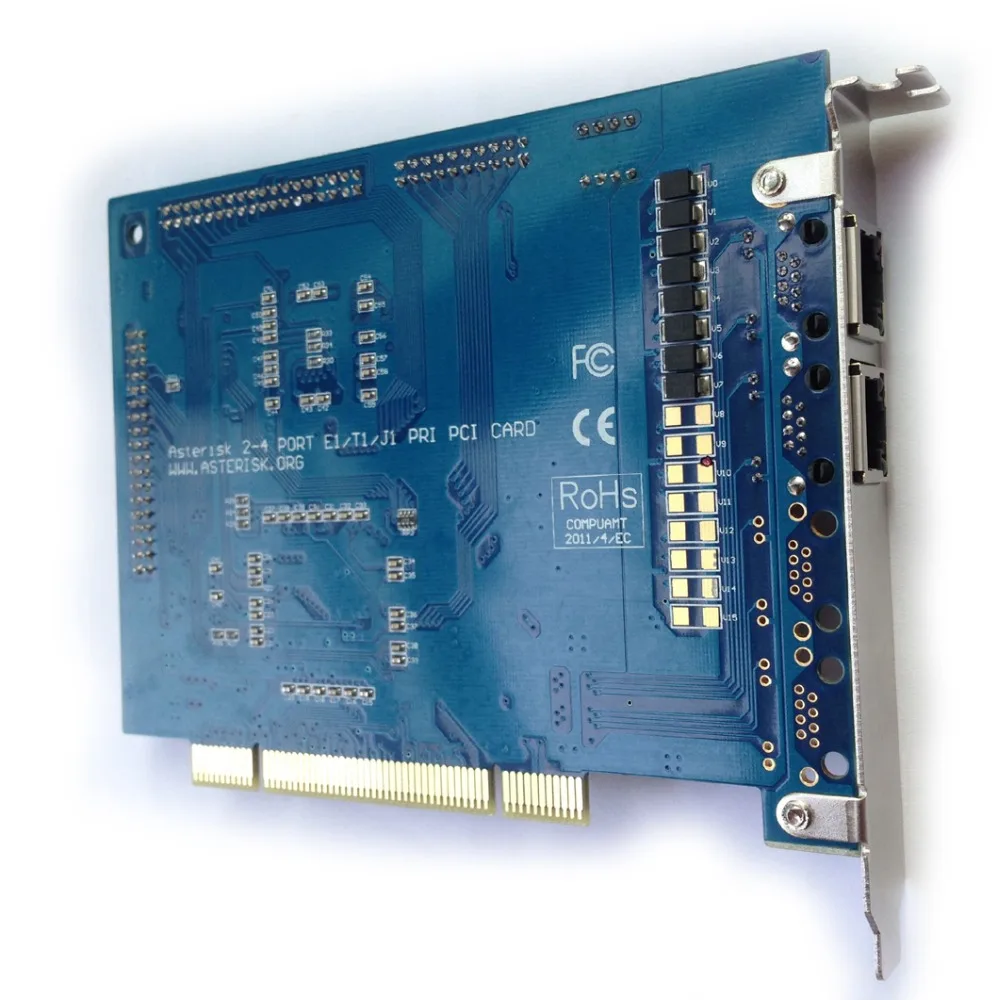 TE220P Digium карта Dual Span E1/T1 2 порта ISDN PRI плата PCI Bus цифровая T1/E1 Te220|Детали устройств