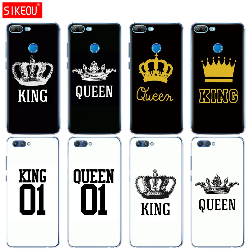 Силиконовый чехол для телефона Huawei Honor 10 V10 3c 4C 5c 5x 4A 6A 6C pro 6X 7X 6 7 8 9 LITE king queen couple |