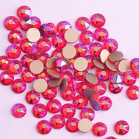 new 2088 cut siam ab non hotfix 16 facets 88 nail art rhinestones golden base for luxury decors the best quality