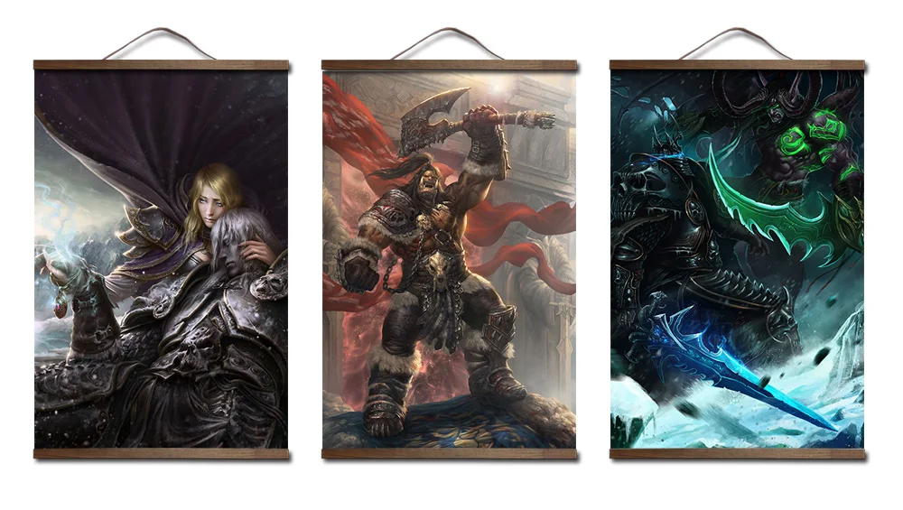 Плакат World of Warcrafts Lich King декоративная живопись Sylvanas Windrunner для HD твердой древесины висячий Свиток Плакат без рамки
