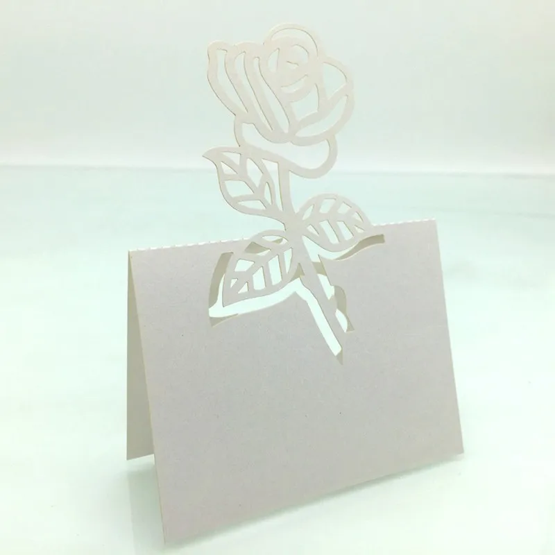 Горячее предложение 100 шт. лазерная резка розовая бумага держатель для карт