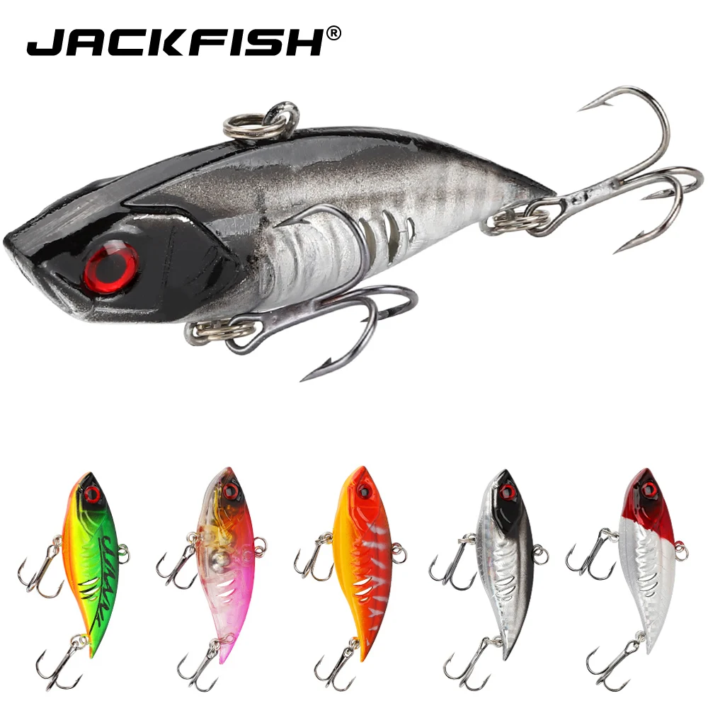

JACKFISH 11G/65mm Hard Fishing Lure VIB Rattlin Hook Fishing Sinking Vibra Rattlin Hooktion Lures Crank Artificial Wobbler Baits