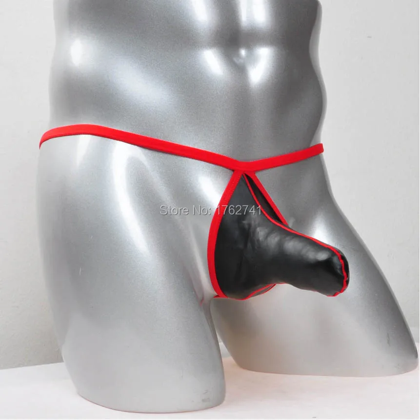 Мужские стринги с длинным мешочком бикини со стрингами оригинальное нижнее