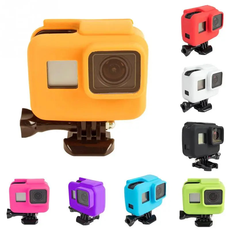 Gopro аксессуары Hero 5 Мягкий силиконовый чехол боковая рамка защитный для Go Pro Hero5