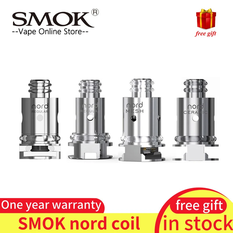 5 шт. SMOK Nord катушки nord Обычная DC/керамическая катушка 1.4ohm/сетка/Обычная головка