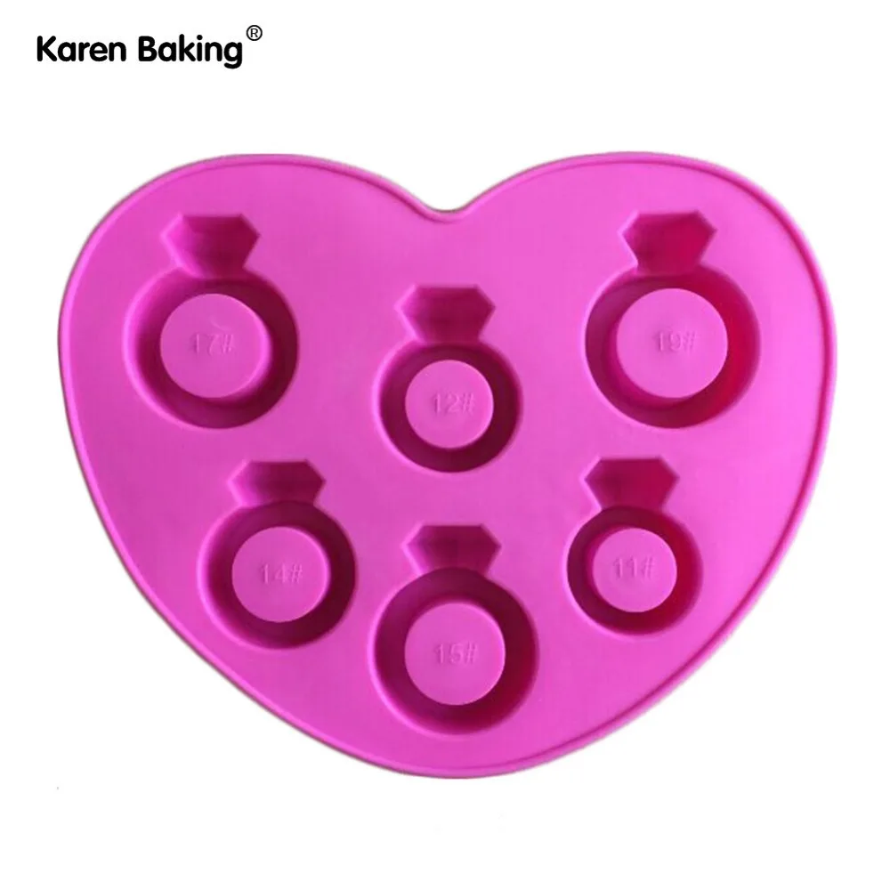 Сердце Тип любовь ледяное Кольцо Плесень Маффин сладкие конфеты желе ледяной куб