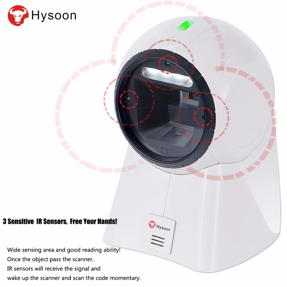 1D 2D Barcode Scanner Desktop Bar Code Reader with Automatic IR Sensor Scanning Platform fit POS for Supermarket Store | Компьютеры и