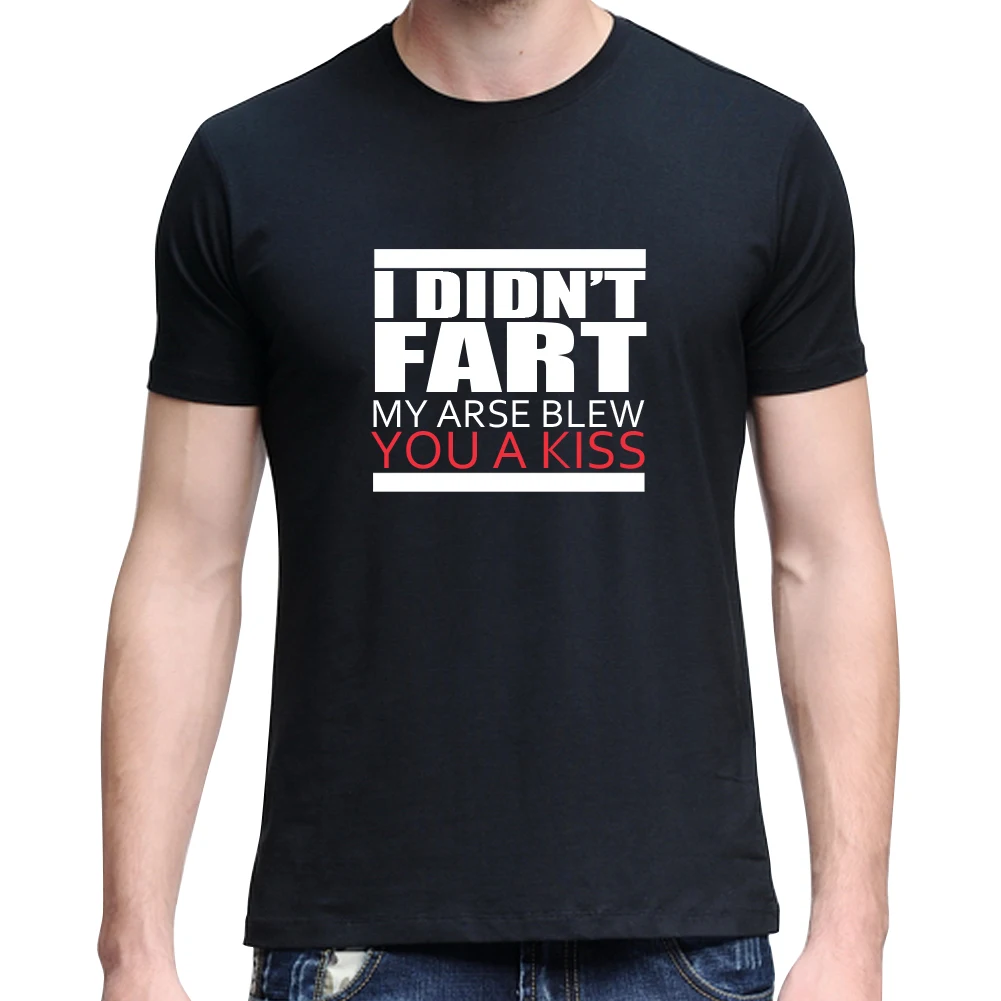 Мужская и женская футболка с надписью I Don't Fart забавная Повседневная для пары