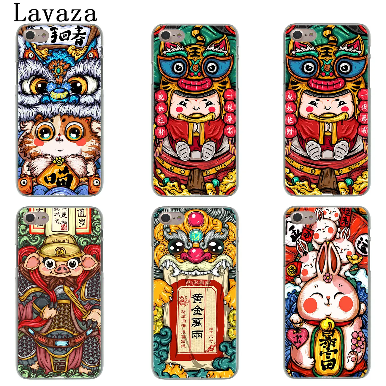 Твердый чехол для телефона Lavaza Cta pig Rabbit в китайском стиле iPhone XR X XS 11 Pro Max 10 7 8 6S 5 5S SE