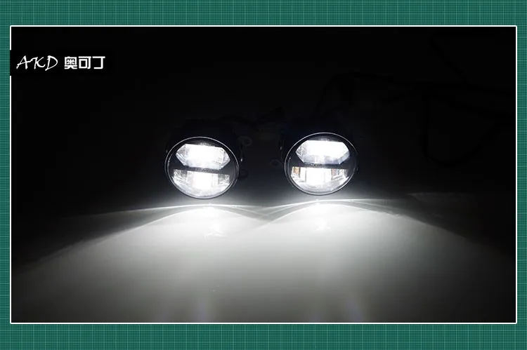 AKD автомобильный Стайлинг светодиодный противотуманный фонарь для VW Amarok DRL Volks wgen Amarok сертификат emark противотуманный светильник Высокий Низкий Луч автоматическое переключение