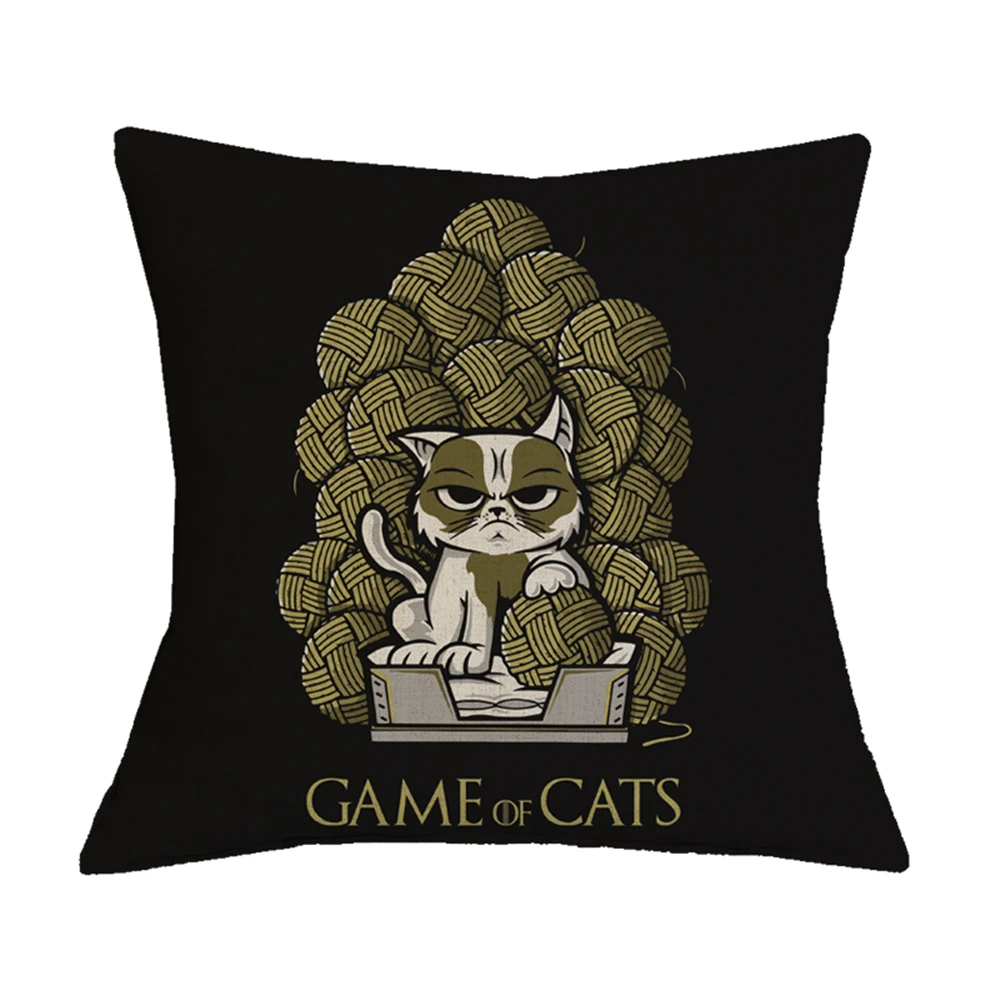 Pattern 11 Fanximan Cat Чехол для подушки с принтом льняная Подушка Чехол домашнего декора диван автомобильные подушки для сиденья - Цвет: Pattern 11