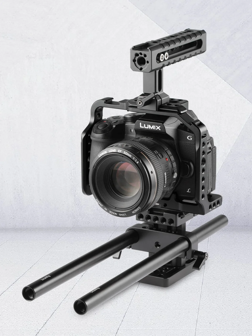 Клетка SmallRig g85 g80 для камеры Panasonic Lumix DMC-G85/G80 с боковыми рельсами NATO и двумя холодными башмаками-1950