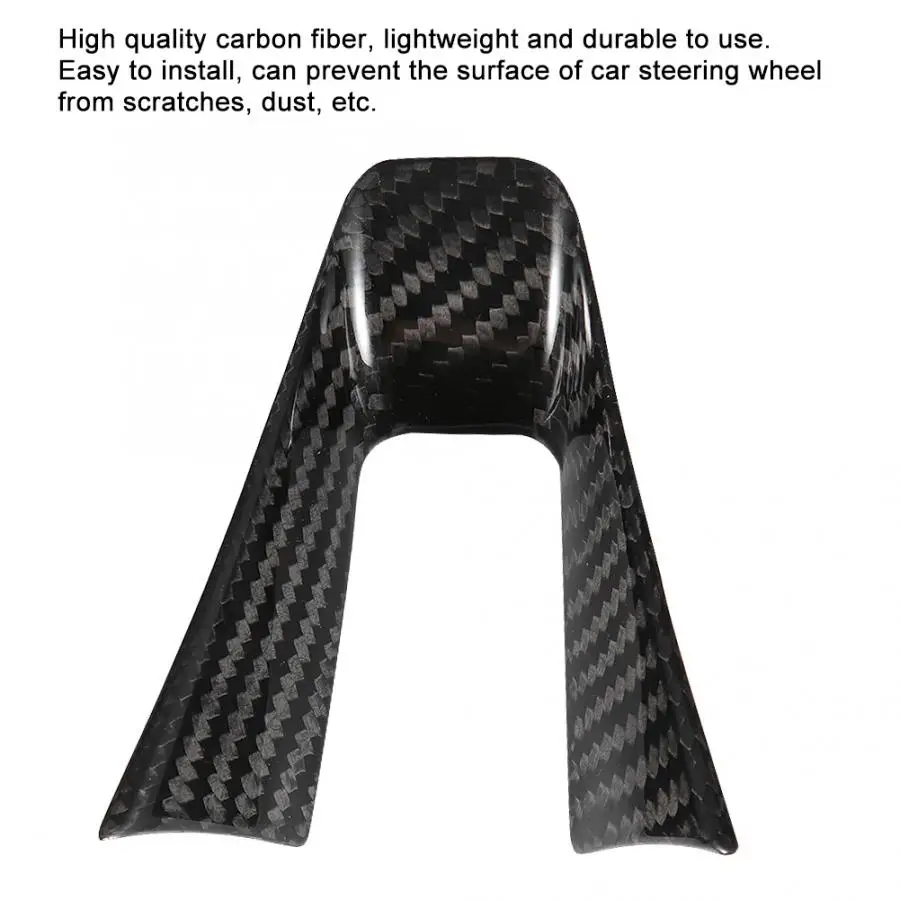 Carbon Fiber Steering Wheel Decoration Frame Cover Trim Fit for Alfa Romeo Giulia 2017-2019 car accessories | Автомобили и