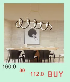 Modern led Chandeliers for Kitchen Dining Room Living Room Suspension luminaire White/Black Aluminum Hanging Chandeliers avize