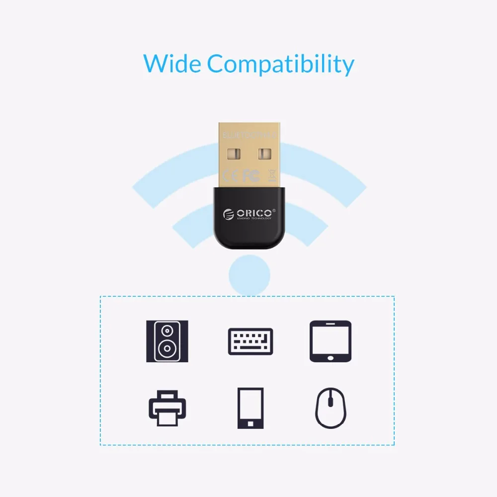 ORICO BTA 4,0 USB беспроводной bluetooth-адаптер передатчик ключ Музыкальный звуковой приемник для ПК Windows Vista Bluetooth 2,1/2,0/3,0