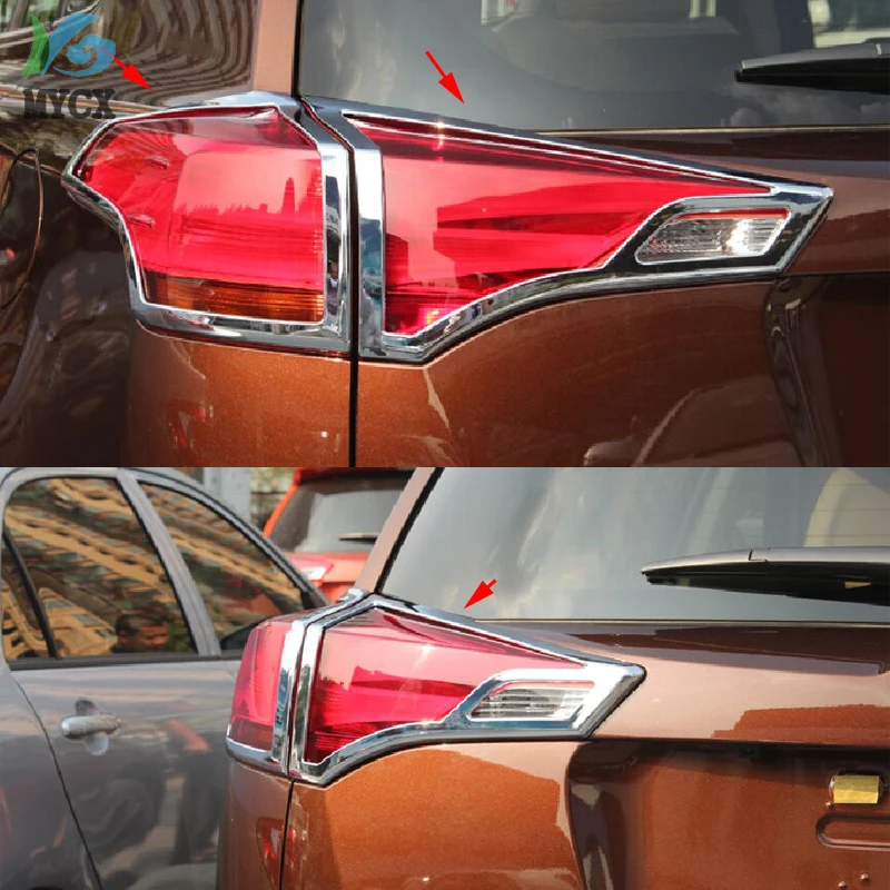 Аксессуары для toyota rav4 накладка на задние фонари из АБС пластика rav 4 2014 2015