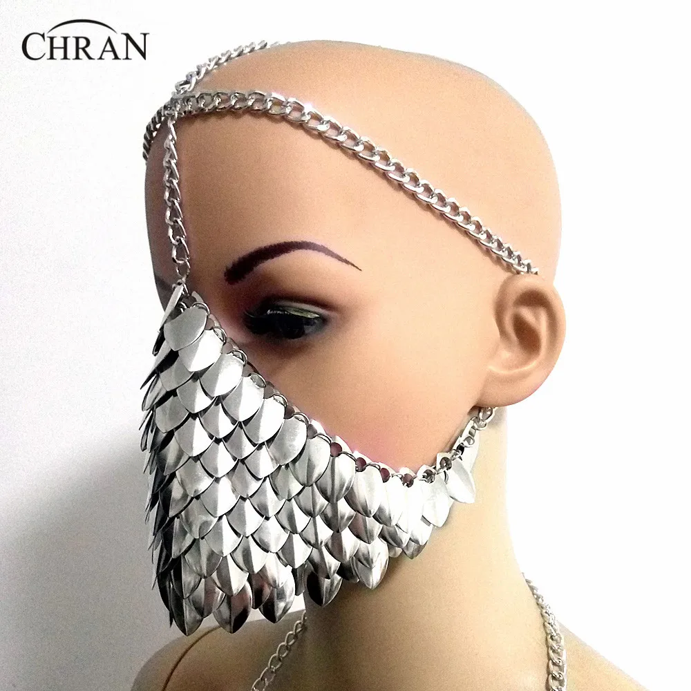 Chran, сексуальный бюстгальтер-цепочка, роскошная мода, для женщин, панк, многослойная металлическая цепочка на голову, ювелирное изделие, повязка на голову, набор для тела, ювелирные изделия CRBJ807