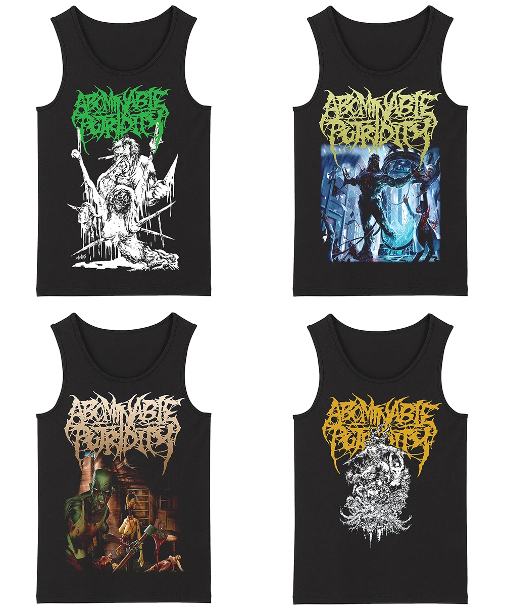 Bloodhoof abominable putridity Hard Metal Deathcore в стиле рок-панк, мужское черное Топ Без Рукавов азиатского размера
