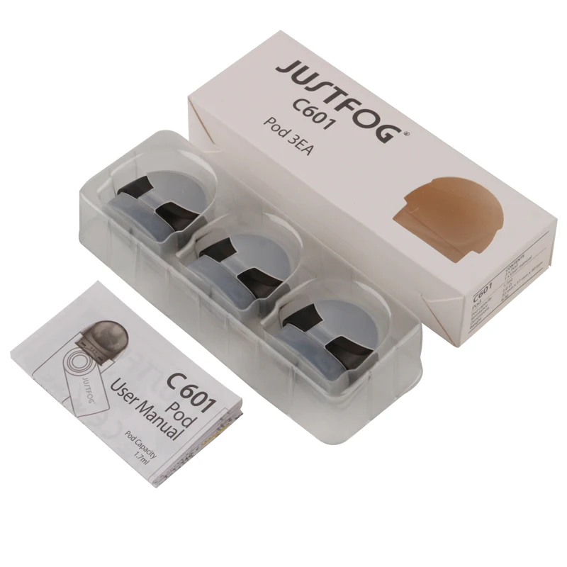 12 шт. оригинальный JUSTFOG C601 Pod картридж 1 7 Ом катушка встроенный мл емкость бака для