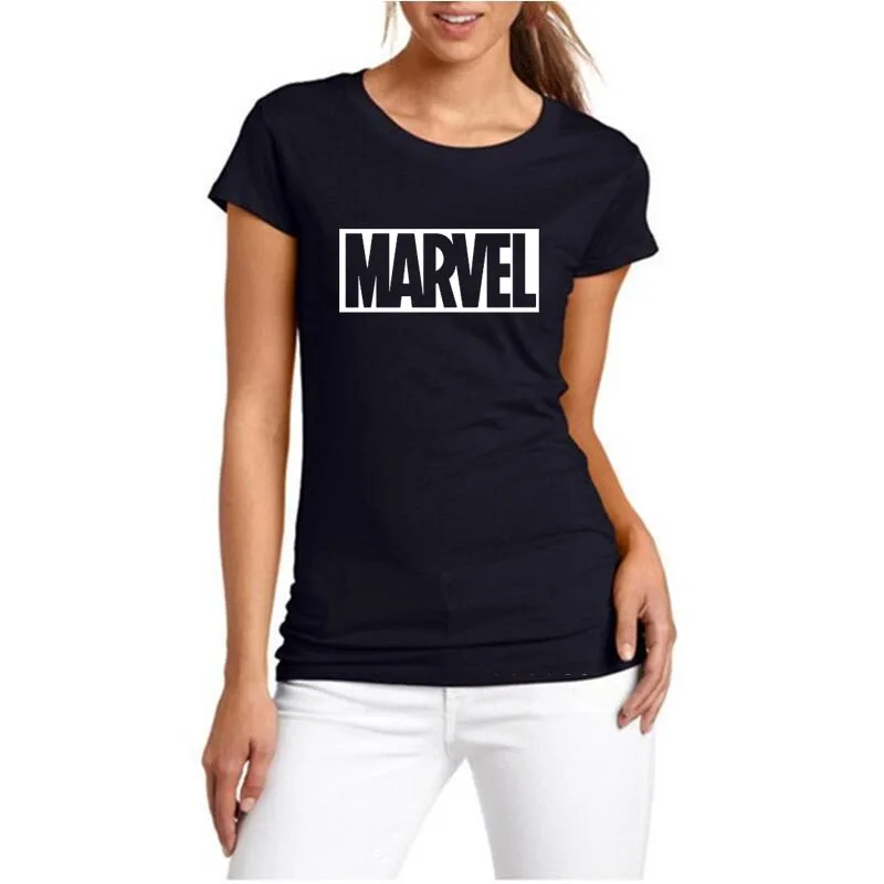 Disney Marvel с логотипом magliette donna цветная футболка XS 2XL женская одежда 2019 Милая