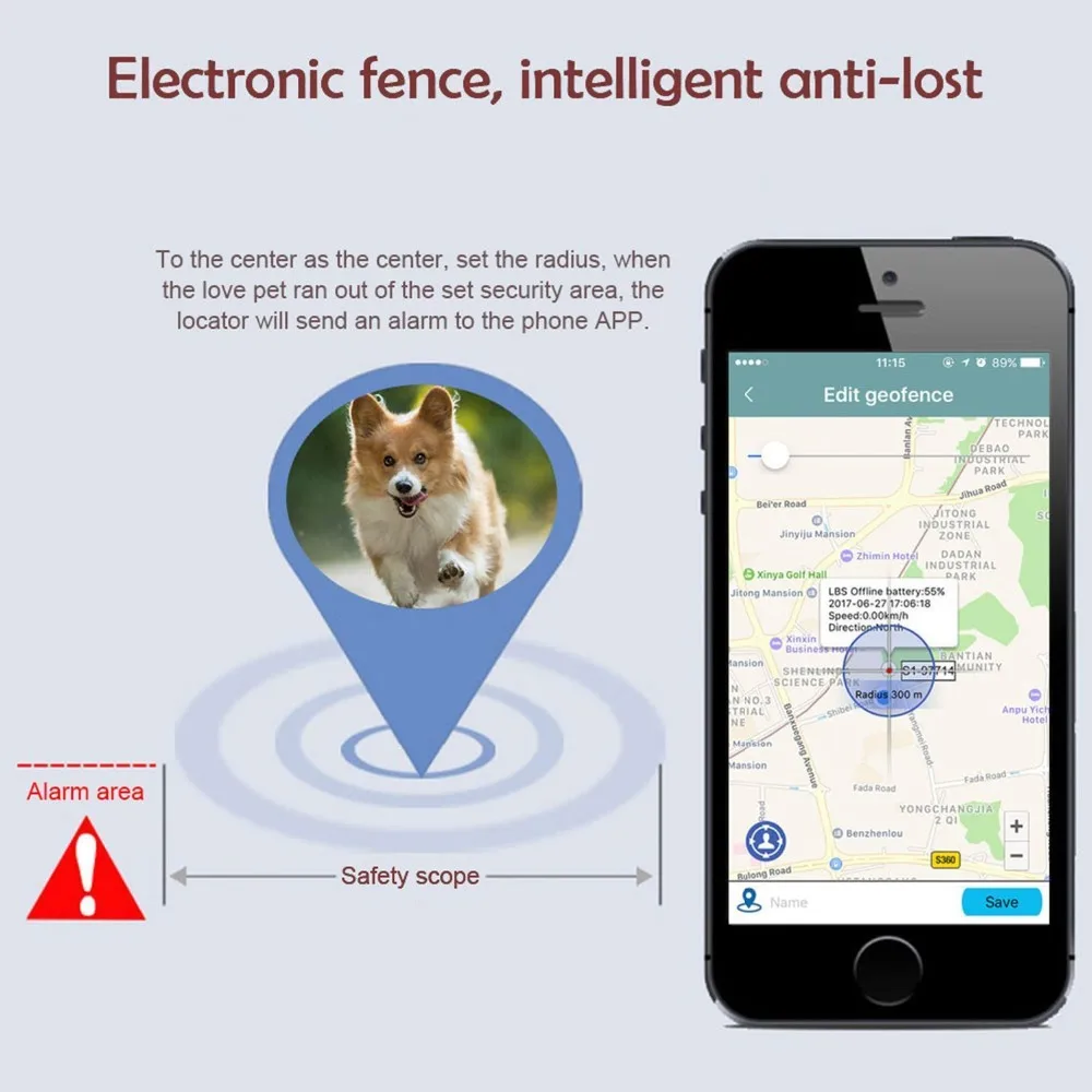 S1 Водонепроницаемый gps анти-потерянный ошейник для собак трекер wifi gps LBS устройство отслеживания местоположения в реальном времени