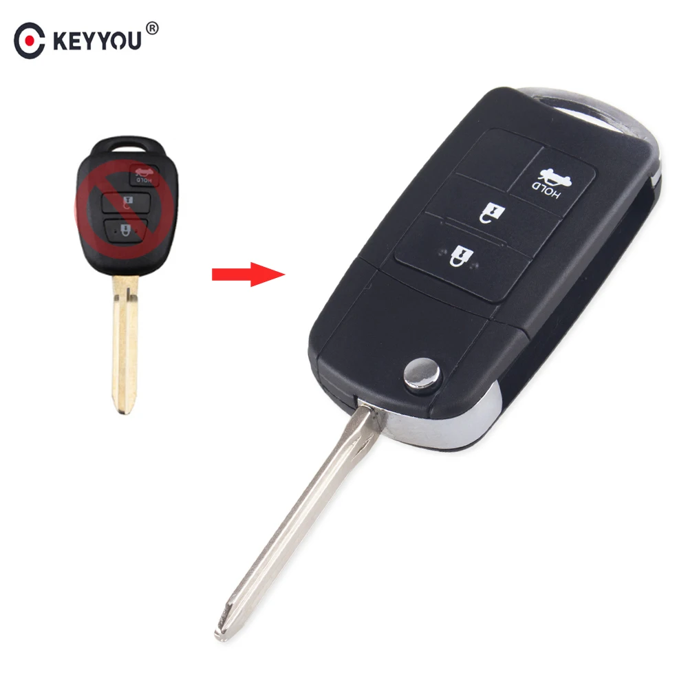Чехол для ключей KEYYOU с 3 кнопками откидной складной чехол дистанционным