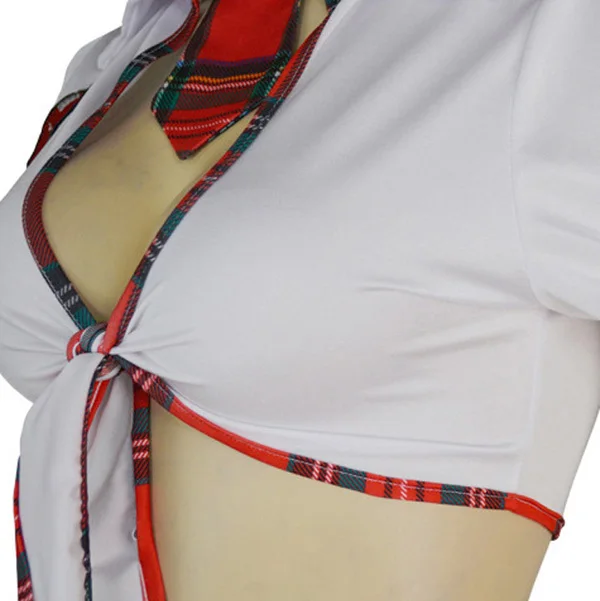 2015 New Women Sexy School Teacher Costume Plaid Bow Hollow Out Intimate Products For Sex Costumes Adults Uniform With Skirt |