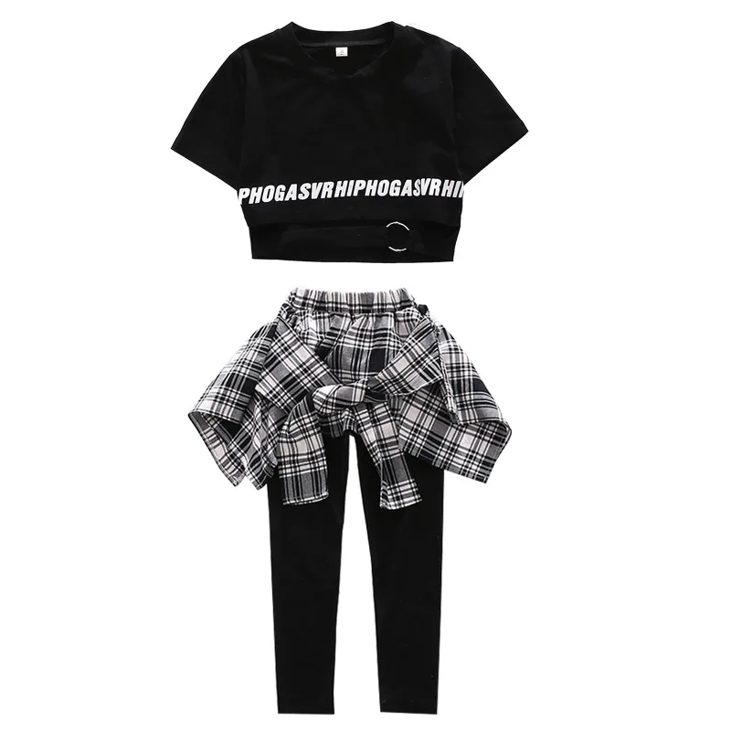 Модный танцевальный костюм для девочек одежда хип хопа сцены в стиле джаз