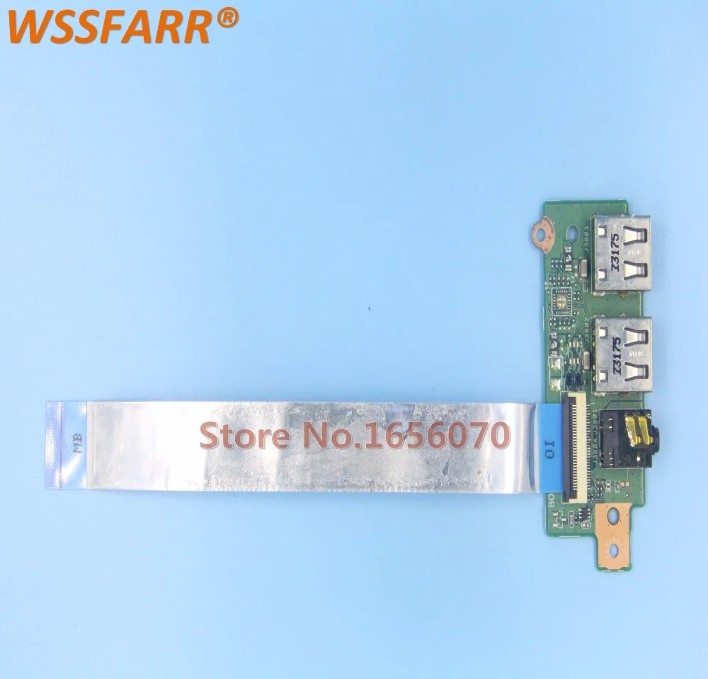 Оригинал для ASUS K56C K56CA K56CM USB аудио IO Плата с кабелем 69N0N3C10C01 Протестировано