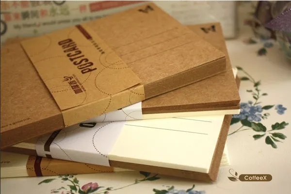 

Blank Gift Cards DIY Greeting Postcard Set White + Kraft cards (Butterfly Design) 24pcs/set 144pcs/lot Free shipping