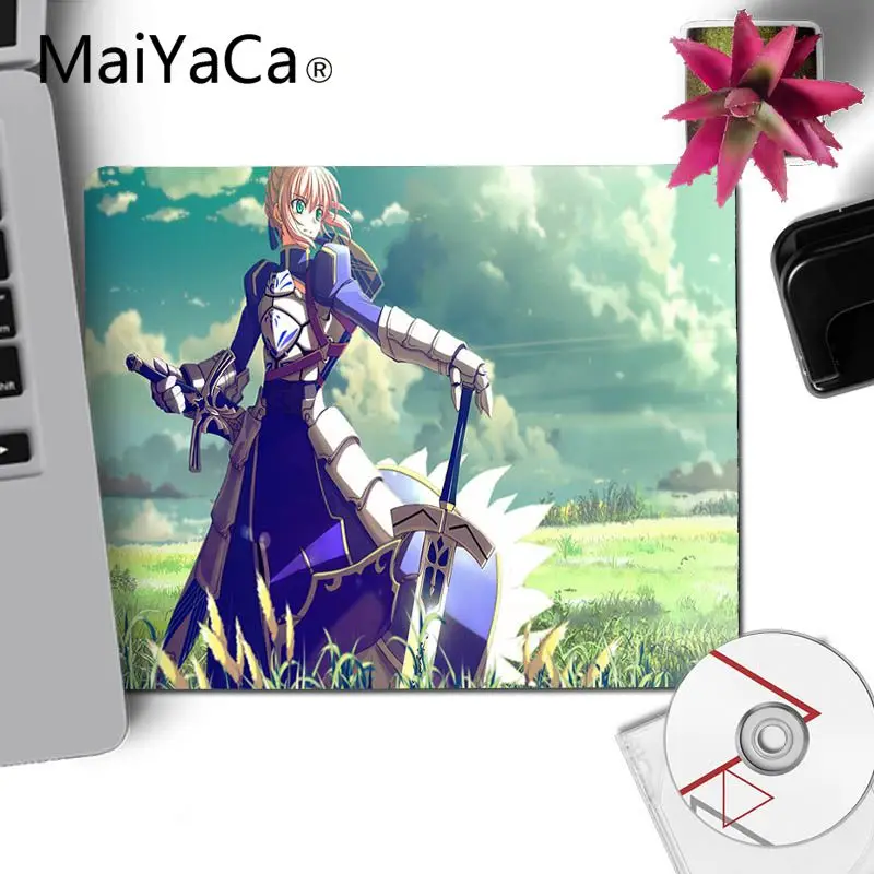 No Lock Edge25x29cm MaiYaCa Cool Fate Stay Night ноутбук Япония Аниме Коврик для мыши Лидер продаж подставка под руку мышь маленький размер коврик для мыши 180*220*2 мм - Цвет: No Lock Edge25x29cm
