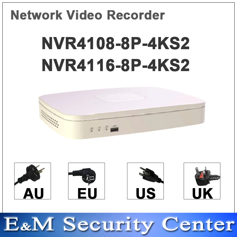 Оригинальная английская версия 8/16 канал 8PoE Smart 1U Lite NVR4108-8P-4KS2 NVR4116-8P-4KS2 Замена NVR4108-8P и NVR4116-8P