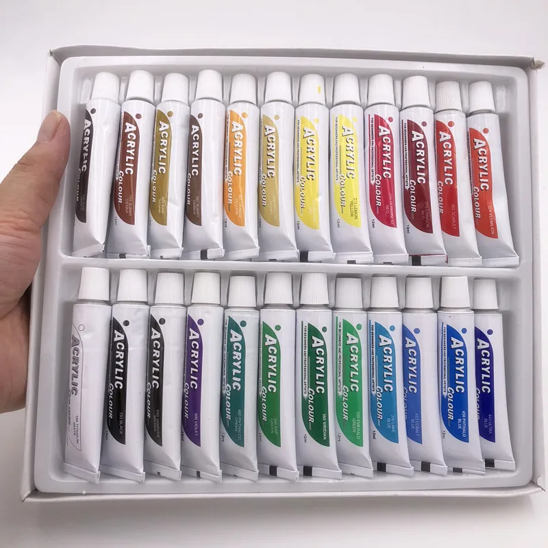 Набор трубок для рисования акриловыми красками 24 шт./компл. инструменты ногтей