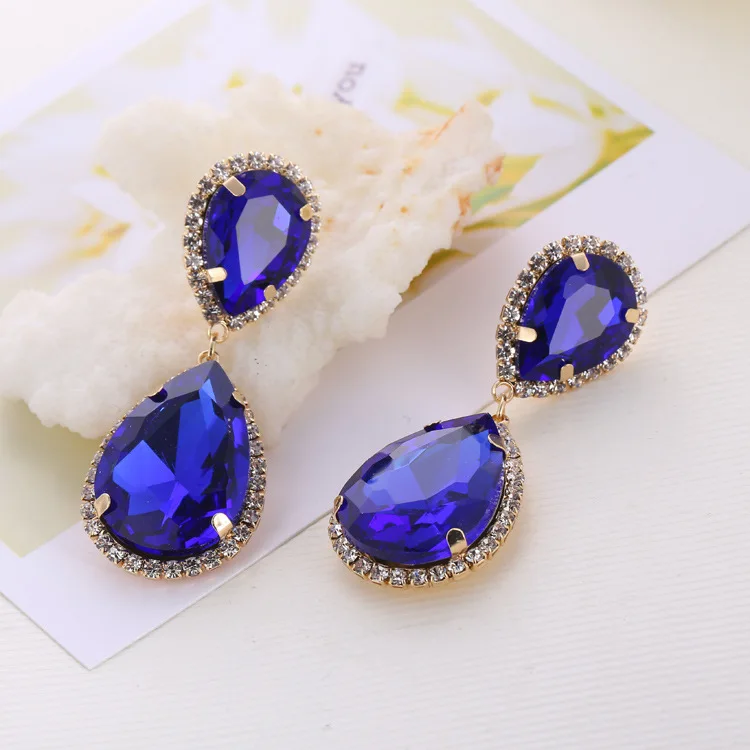 Fashion Earring Temperament Rhinestone Crystal Earrings All-match Zircon Fresh Water 171104-4 | Украшения и аксессуары
