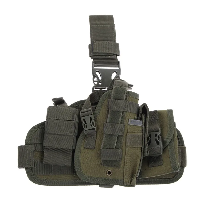 Molle быстро отсоединяется падения ноги кобура 600D нейлон охотничьи сумки с MOLLE мусора мешок держатель Открытый BagTop качество 5 цветов