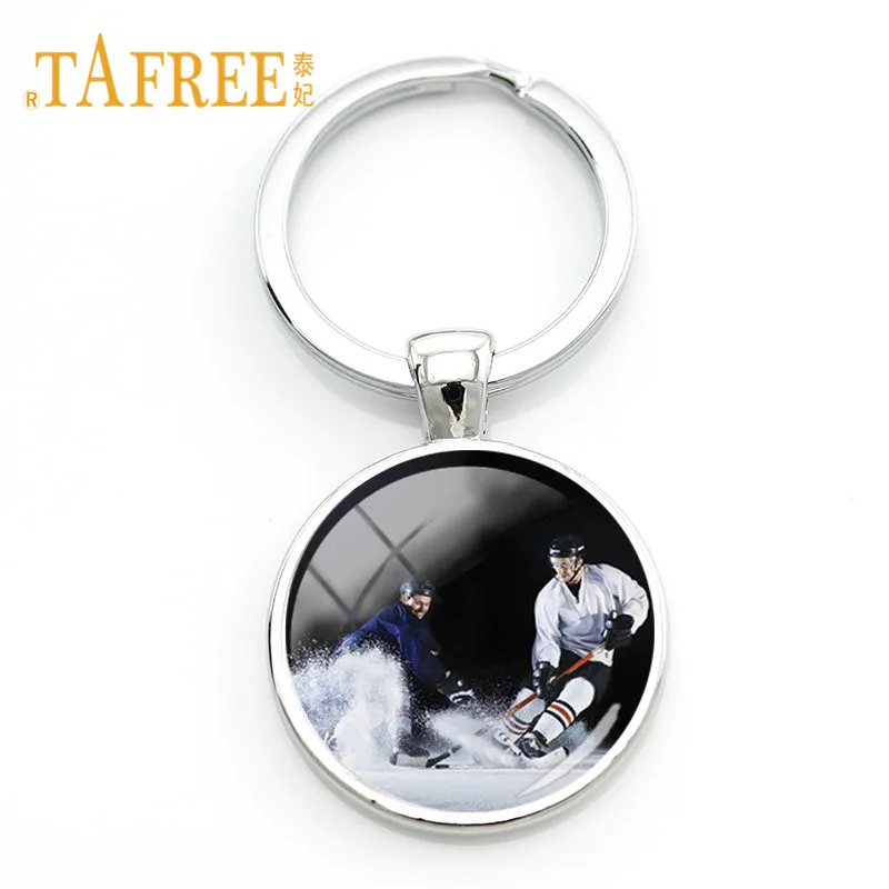 TAFREE высокое качество хоккейная клюшка брелок для ключей любителей хоккея брелок для ключей повседневные/спортивные украшения HY18 - Цвет: HY32