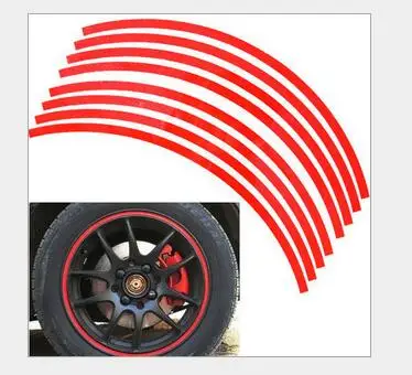 Новинка! 16 шт. полоски наклейки на колеса автомобильный отражатель колесо