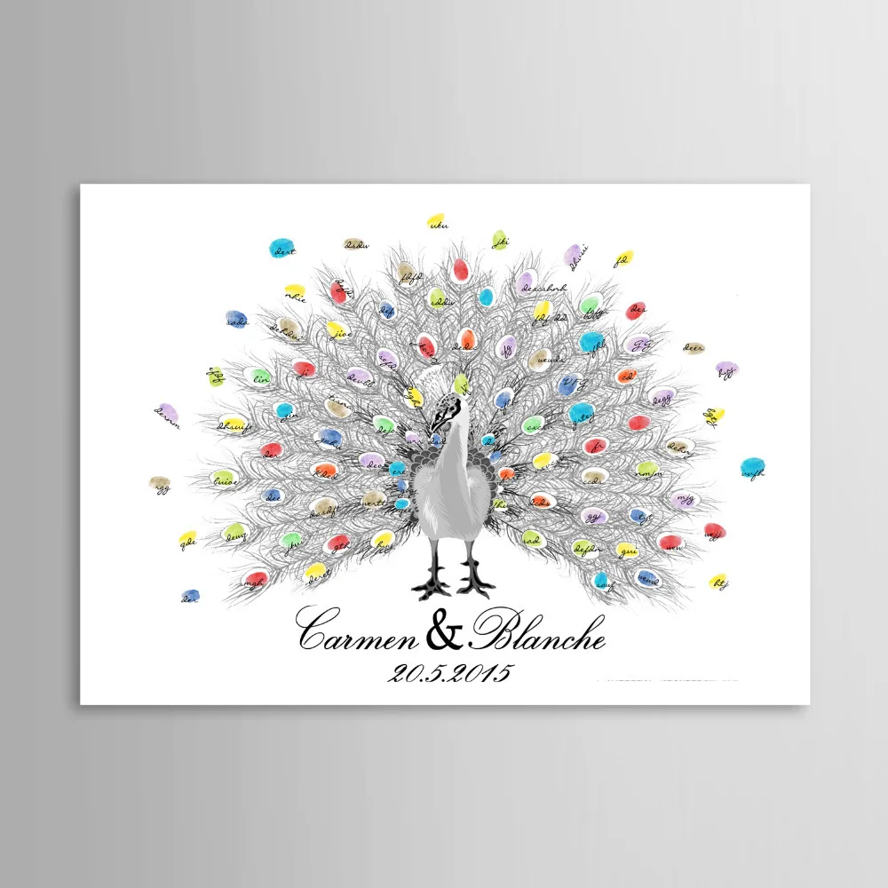 Фотообои с рисунком павлина свадебный подарок свадебное дерево украшение сделай