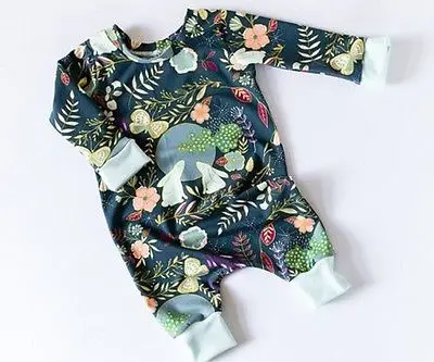 Весенний хлопковый комбинезон с длинными рукавами для новорожденных мальчиков и