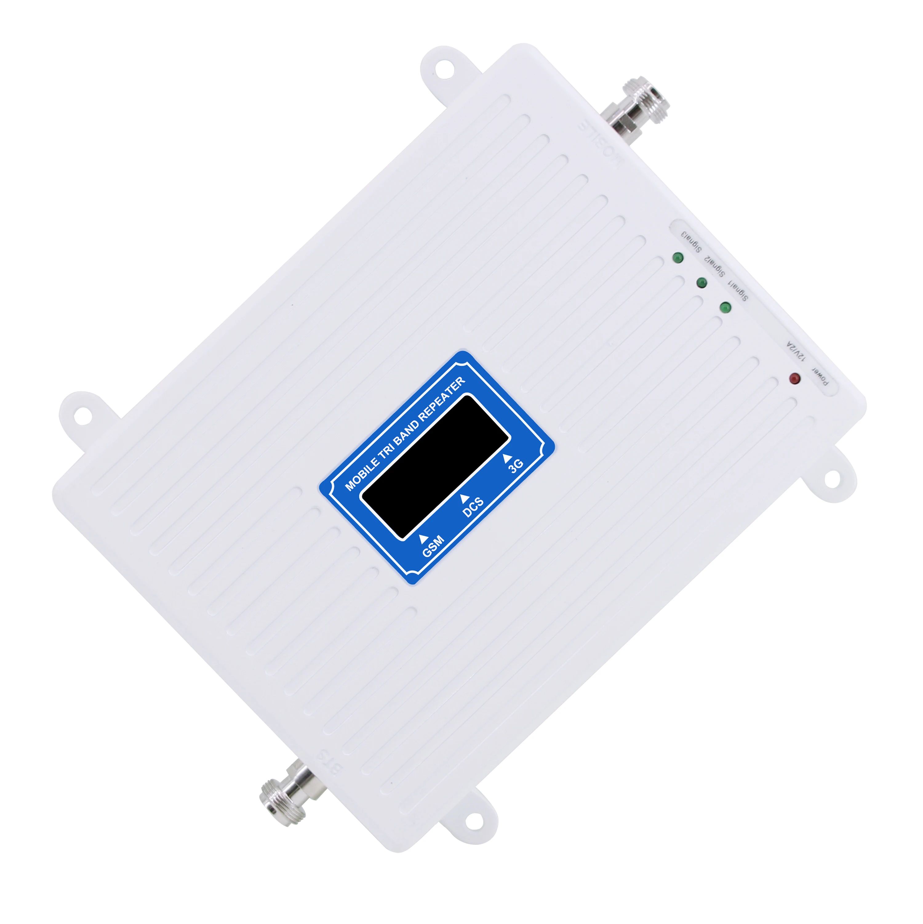 Трехдиапазонный ретранслятор Gain 70 дБ 2G 3G 4G для GSM 900 МГц + DCS LTE 1800 WCDMA UMTS 2100 с ЖК